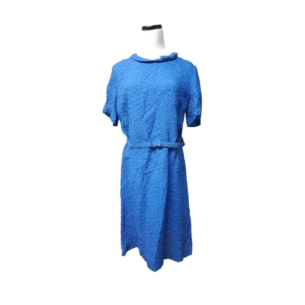 VTG 50s 2 pc crimp belt & dress . Union Made
